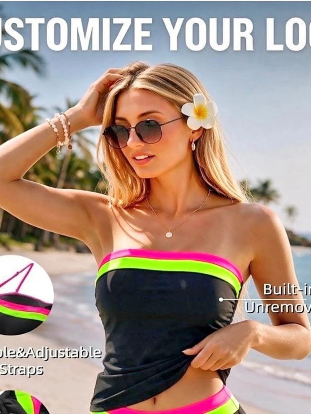 Daci Colorblock Tankini Top - Picture 8 of 9